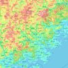 Quanzhou topographic map, elevation, relief