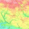 Melgven topographic map, relief, elevation