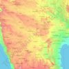 Krishna River topographic map, elevation, relief