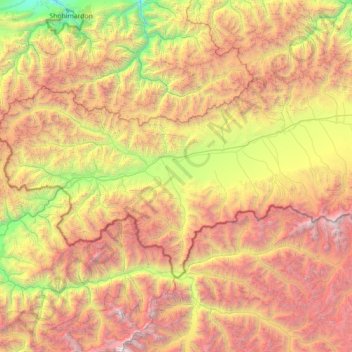Чон-Алайский район topographic map, elevation, relief