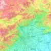 东城区 topographic map, elevation, relief