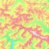 Batura Glacier topographic map, elevation, relief