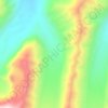 Sarychat glacier topographic map, elevation, relief
